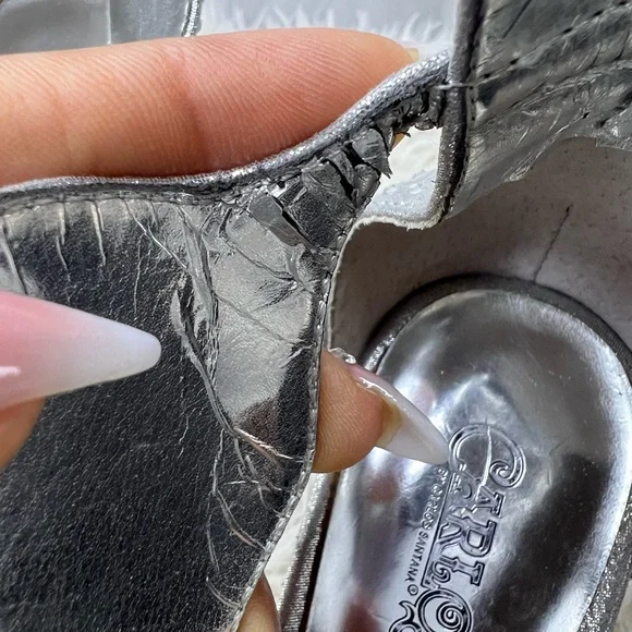 Carlos Santana Heels size 6.5M Silver - Picture 8 of 16
